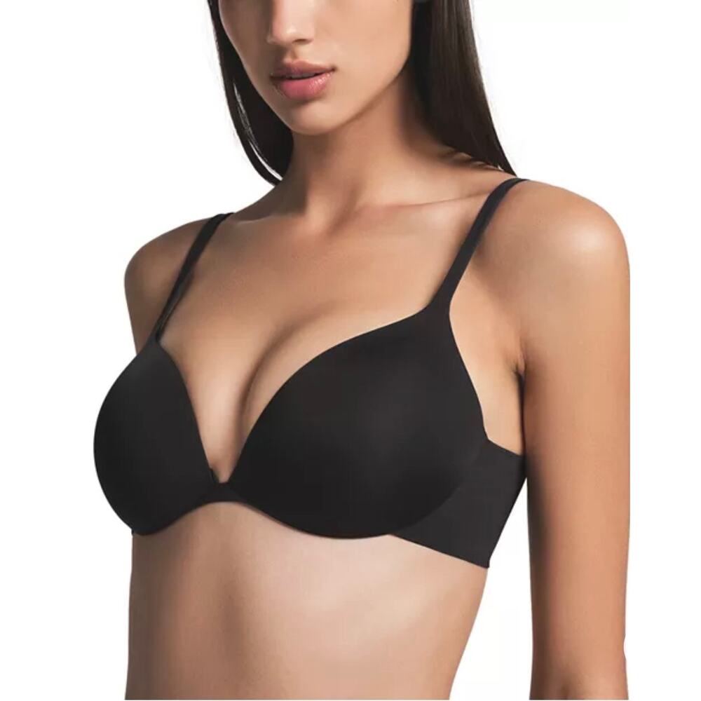SKIMS Ultimate Push-Up Plunge Bra Onyx Black 36D NWT